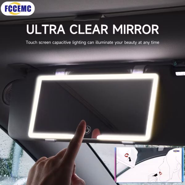 Car Sun Visor Vanity Mirror with Lights 3 modes