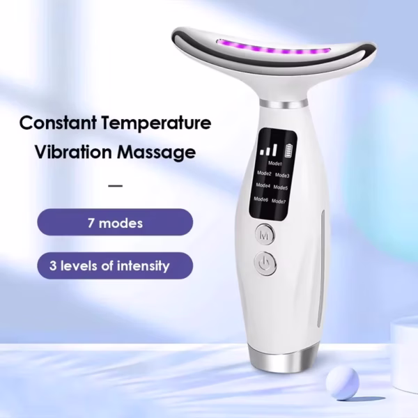 Massager 7 Color LED Light Therapy for Face and Neck